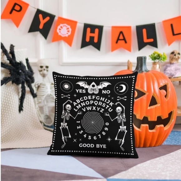 Pillow Cover Ouija Board Zippered Large Decorative Sugar Skull Sq 17.7 X 17.7 in - Picture 6 of 16